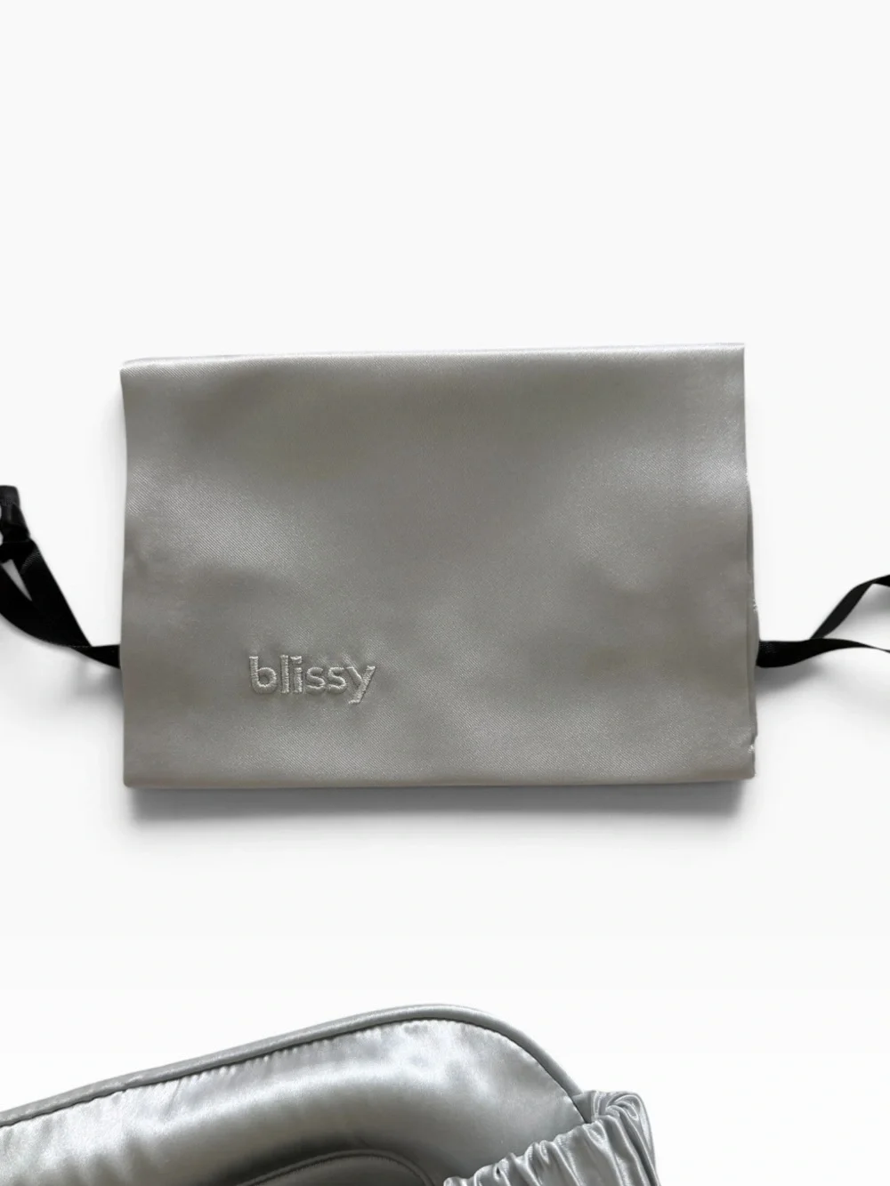 Blissy Profile Satin Sleep Mask with Storage Pouch